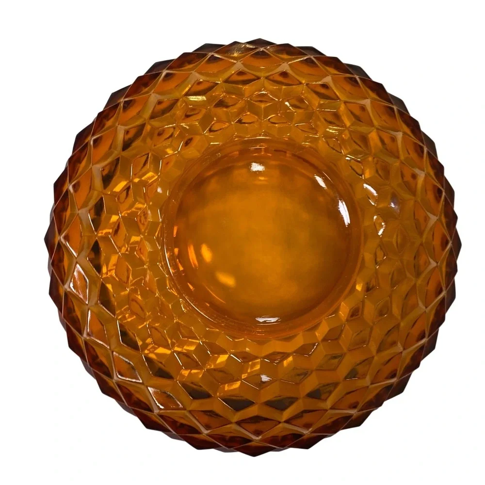 Vintage Amber Glass Bowl 11